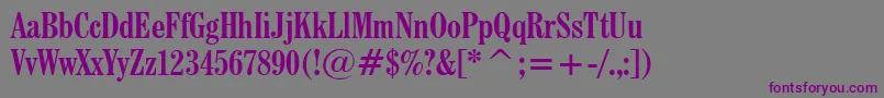 CenturySchoolbookBoldCondensedBt Font – Purple Fonts on Gray Background