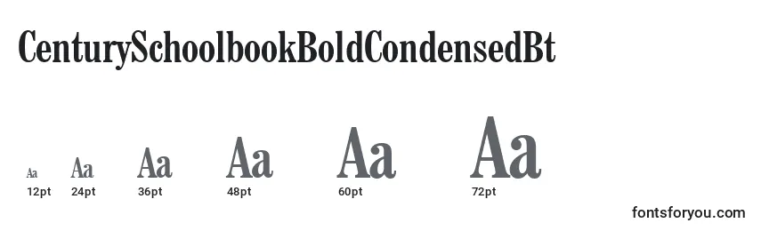 CenturySchoolbookBoldCondensedBt Font Sizes