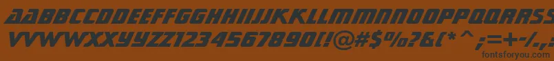 StarTrekGenHeavyBt-fontti – mustat fontit ruskealla taustalla
