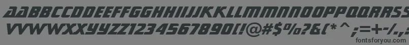 フォントStarTrekGenHeavyBt – 黒い文字の灰色の背景