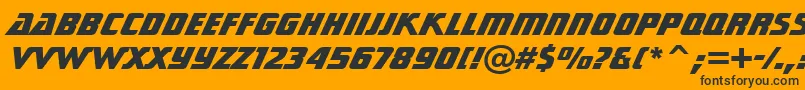 StarTrekGenHeavyBt Font – Black Fonts on Orange Background