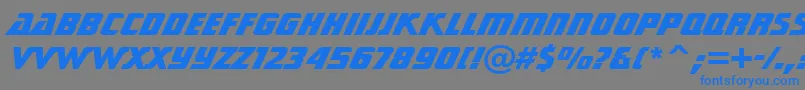 Czcionka StarTrekGenHeavyBt – niebieskie czcionki na szarym tle