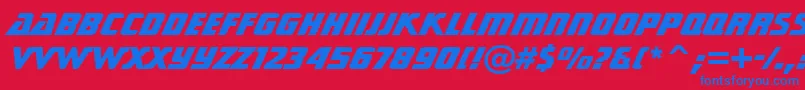 StarTrekGenHeavyBt-fontti – siniset fontit punaisella taustalla