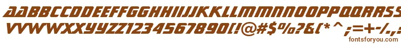 StarTrekGenHeavyBt Font – Brown Fonts on White Background