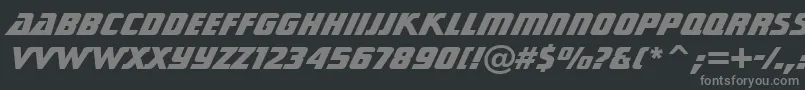 StarTrekGenHeavyBt-Schriftart – Graue Schriften auf schwarzem Hintergrund