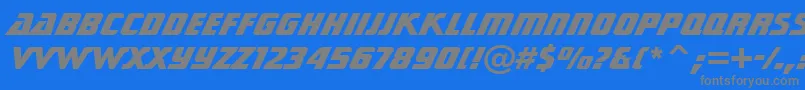 StarTrekGenHeavyBt Font – Gray Fonts on Blue Background