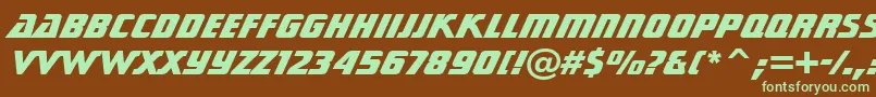 StarTrekGenHeavyBt Font – Green Fonts on Brown Background