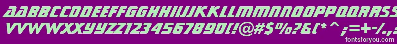 StarTrekGenHeavyBt Font – Green Fonts on Purple Background