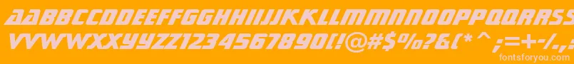 StarTrekGenHeavyBt Font – Pink Fonts on Orange Background