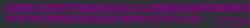 Czcionka StarTrekGenHeavyBt – fioletowe czcionki na czarnym tle