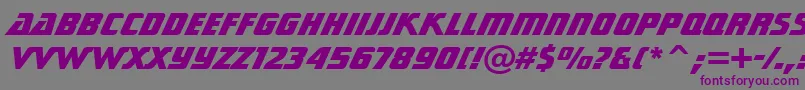 StarTrekGenHeavyBt Font – Purple Fonts on Gray Background