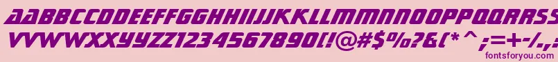 フォントStarTrekGenHeavyBt – ピンクの背景に紫のフォント
