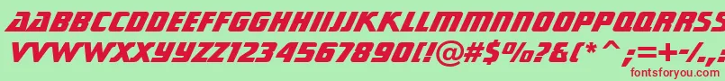 StarTrekGenHeavyBt Font – Red Fonts on Green Background