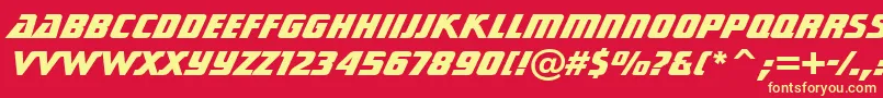 StarTrekGenHeavyBt-fontti – keltaiset fontit punaisella taustalla