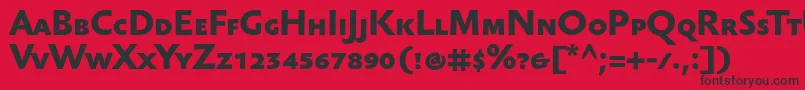 SebastianmediumscBold Font – Black Fonts on Red Background