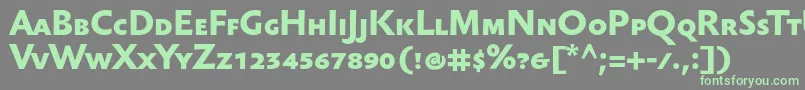 SebastianmediumscBold-fontti – vihreät fontit harmaalla taustalla
