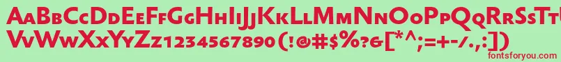 SebastianmediumscBold Font – Red Fonts on Green Background
