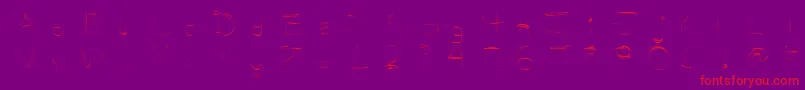 MellowScribbles2-Schriftart – Rote Schriften auf violettem Hintergrund