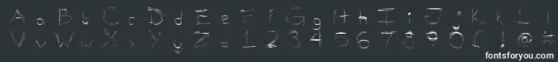 フォントMellowScribbles2 – 白い文字