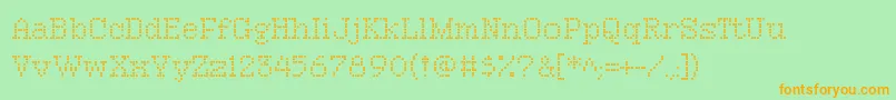 VacticRegular Font – Orange Fonts on Green Background