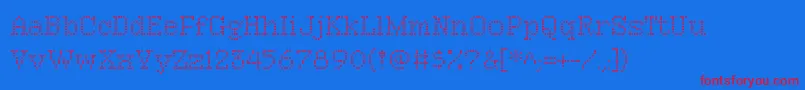 VacticRegular Font – Red Fonts on Blue Background