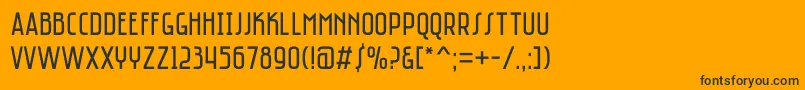 SaniretroRegular Font – Black Fonts on Orange Background