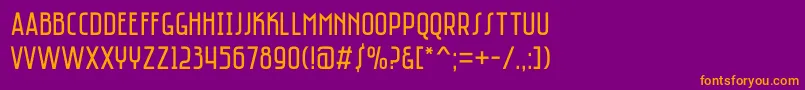 SaniretroRegular Font – Orange Fonts on Purple Background