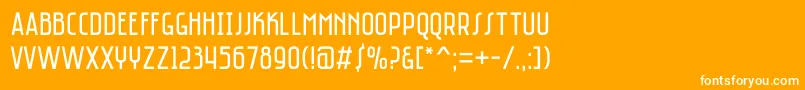 SaniretroRegular Font – White Fonts on Orange Background