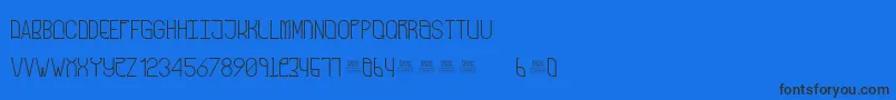 FreakShowRegular Font – Black Fonts on Blue Background