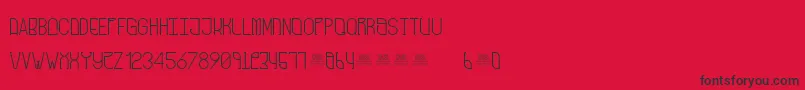 FreakShowRegular-Schriftart – Schwarze Schriften auf rotem Hintergrund