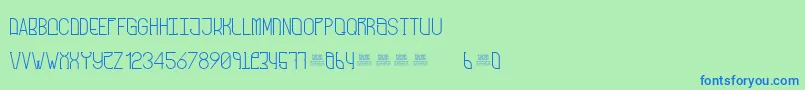 FreakShowRegular-Schriftart – Blaue Schriften auf grünem Hintergrund