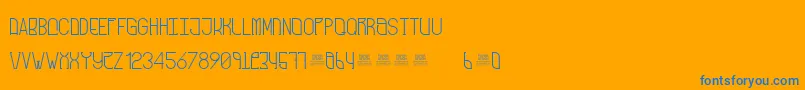 FreakShowRegular Font – Blue Fonts on Orange Background