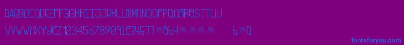 FreakShowRegular-Schriftart – Blaue Schriften auf violettem Hintergrund