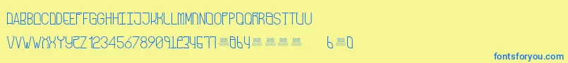 FreakShowRegular Font – Blue Fonts on Yellow Background