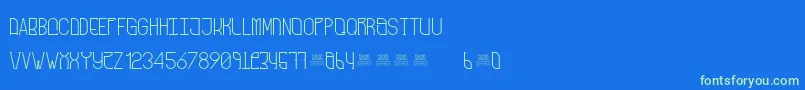 FreakShowRegular-Schriftart – Grüne Schriften auf blauem Hintergrund