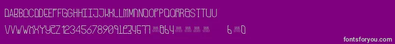 FreakShowRegular Font – Green Fonts on Purple Background