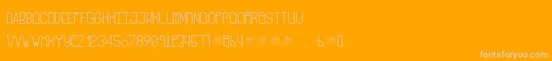 Police FreakShowRegular – polices roses sur fond orange