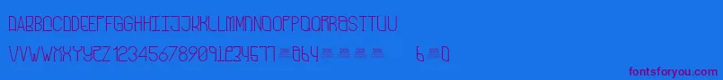 FreakShowRegular-Schriftart – Violette Schriften auf blauem Hintergrund