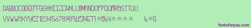 FreakShowRegular Font – Purple Fonts on Green Background