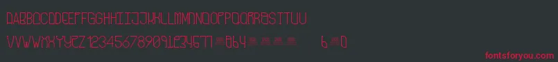 フォントFreakShowRegular – 黒い背景に赤い文字