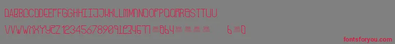 FreakShowRegular Font – Red Fonts on Gray Background