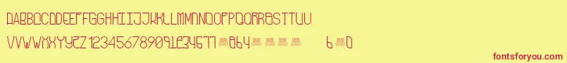 FreakShowRegular Font – Red Fonts on Yellow Background