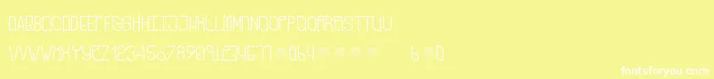 FreakShowRegular Font – White Fonts on Yellow Background