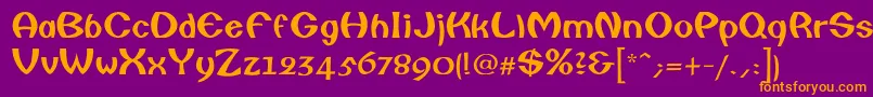 Camberic Font – Orange Fonts on Purple Background