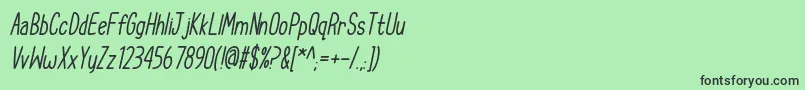 CupcakeSmilesItalic Font – Black Fonts on Green Background