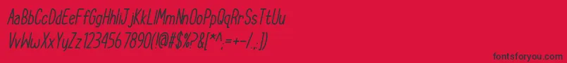 CupcakeSmilesItalic Font – Black Fonts on Red Background