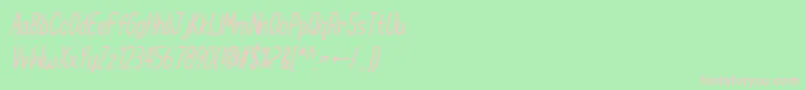 CupcakeSmilesItalic Font – Pink Fonts on Green Background