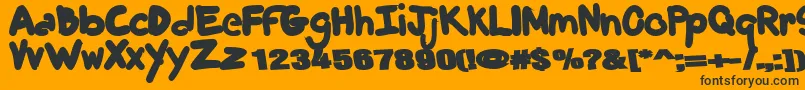 Trendy Font – Black Fonts on Orange Background