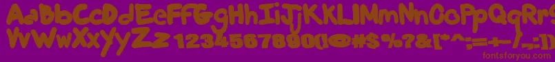 Trendy Font – Brown Fonts on Purple Background