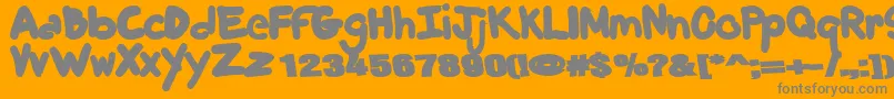 Trendy Font – Gray Fonts on Orange Background